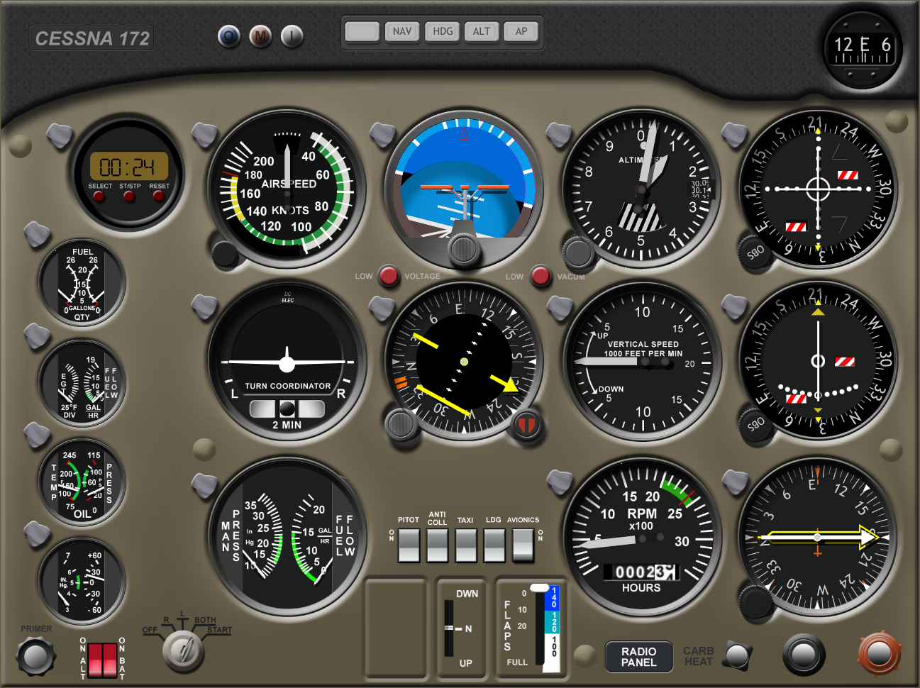 Project Magenta GA IFR Panel, Cessna-type layout