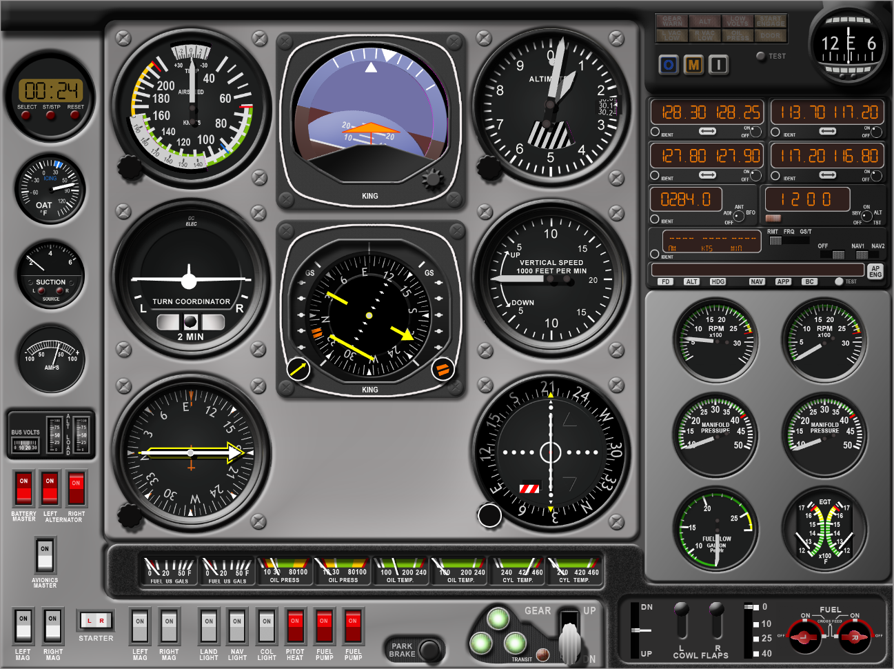 GA IFR Panel, twin-engine layout (Build 152)