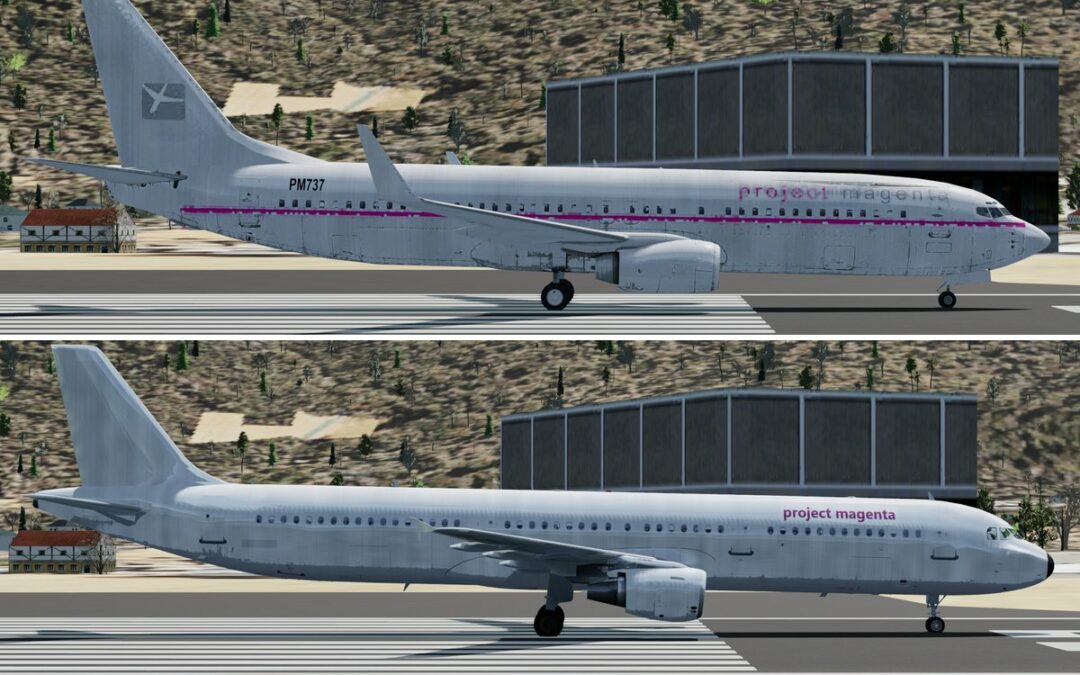 Pardon our liveries … B737 and A320 for P3D V5/6